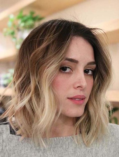 Midi Hairstyle, Textured Hairstyles, Cabelo Ombre Hair, Best Ombre Hair, Grey Blonde Hair, Short Ombre, Short Ombre Hair, Brown Ombre Hair, Ombre Hair Blonde