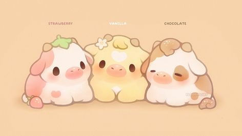 Ida Ꮚ•ꈊ•Ꮚ on Twitter: "Neapolitan moo's 🍨🐮… " Cows Cartoon, Tiny Drawings, Drawing Kawaii, Cow Wallpaper, Kawaii Drawing, Cow Drawing, Drawing Animals, Images Kawaii, Cute Kawaii Animals