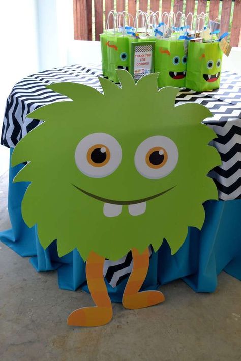 Monsters Birthday Party Ideas | Photo 1 of 32 | Catch My Party Monsters Birthday Party, Little Monster Party, Monster First Birthday, 4de Verjaardag, Little Monster Birthday, Monster 1st Birthdays, Monster Inc Birthday, Monster Birthday Parties, Green Monster