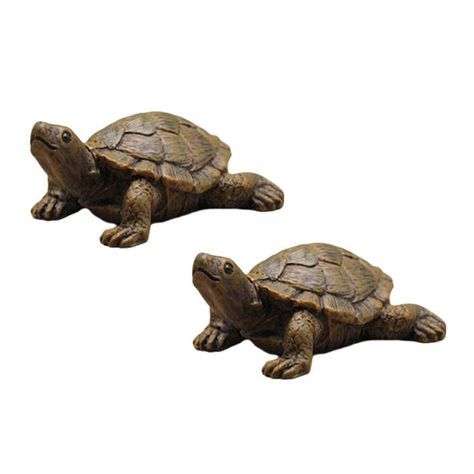 PRICES MAY VARY. CUTE: Turtle Sculpture is a creative Garden Decor Animal Statue with fine workmanship to add vibrancy to your garden and make your garden look WIDELY APPLICABLE: Great for decorating gardens, backyards, lawns, courtyards, rockeries, fish ponds, room balconies, fish tanks, bathroom , PERFECT GIFT: The perfect housewarming, holiday, birthday gift for friends, family. Size: 7*5.6*3CM/2.75*2.2*1.18inch Material: Resin （Material similar to stone） Description:  Note: The patterns on t Ceramic Turtles For Garden, Wood Carved Turtle, Turtle Statue, Cute Frog Sculpture, Creative Garden Decor, Ceramic Turtle, Turtle Sculpture, Decor Sculpture, Garden Figurines