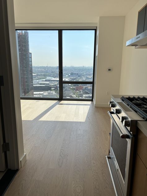 floor to cielings window, studio apartment Floor To Ceiling Apartment Windows, Studio Apartment Ideas Big Windows, Large Window Apartment, Studio Apartment Big Windows, Big Apartment Luxury, Big Window Apartment, Studio Apartment Nyc, Apartment With Big Windows, Studio Apartment Modern