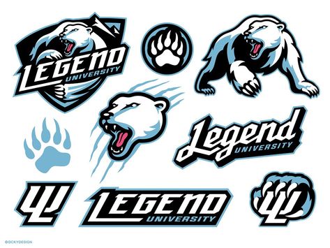 Dckydesign | Dribbble College Logo Design, College Football Logos, Polar Bear Logo, Bear Logo Design, School Works, Nfl Logos, Football Logo Design, Mascot Logos, Sports Logo Inspiration