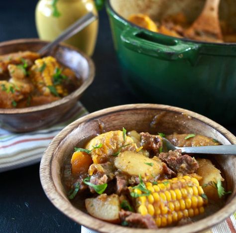 Sancocho (Caribbean Beef Stew) Starch Vegetables, Sancocho Puerto Rican, Caribbean Beef Stew, Puerto Rican Beef Stew, Sancocho Recipe, Cozy Recipes, Whiskey Smash, Puerto Rican Dishes, Hearty Beef Stew