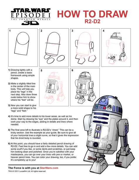 DRAW R2-D2 by grantgoboom on DeviantArt R2d2 Drawing, Draw Star, Star Wars Art Drawings, Journaling 101, Star Wars Drawings, Canvas Drawings, R2 D2, Indoor Fun, The Empire Strikes Back