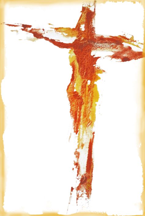 Christ On The Cross-Abstract W/C (M. Gervasio) Cross Pictures, Figurative Kunst, Jesus Christ Painting, Pictures Of Christ, Christian Images, Religious Paintings, Christian Artwork, Prophetic Art, Cross Art