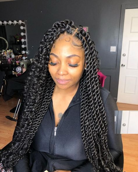 21 New Senegalese Twist Hairstyles For 2022 | ThriveNaija Atl Movie, Rope Twists, Straight Long Hair, Senegalese Twist Hairstyles, Twist Braid Hairstyles, Senegalese Twist, Girls Hairstyles Braids, Girls Braids, Hair Laid