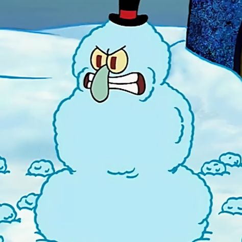 Sponge Bob Christmas, Squidward Aesthetic, Spongebob Logic, Christmas Profile Pictures, Spongebob Christmas, Spongebob Pics, Squidward Tentacles, Spongebob Painting, Spongebob Square