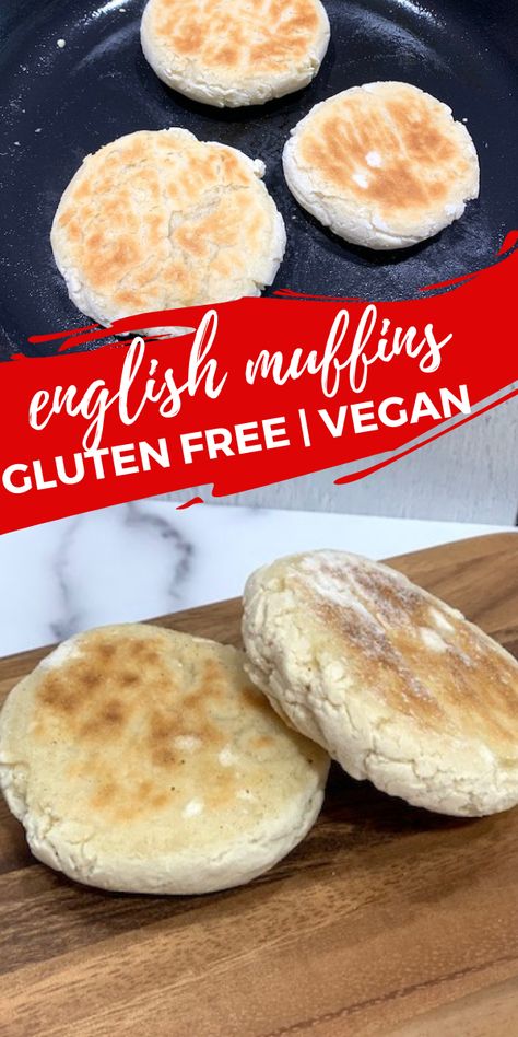 Vegan English Muffins, Gluten Free English Muffins, King Arthur Gluten Free, Gluten Free Buns, English Muffins, Gluten Free Muffins, Allergy Friendly Recipes, Delicious Breakfast Recipes, English Muffin