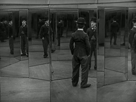 Mirror Infinity, Circus Photography, Mirror Maze, Mirror Room, Charles Chaplin, Director Of Photography, Movie Shots, Publication Design, Charlie Chaplin