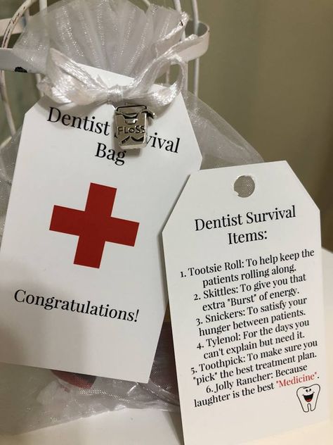 Dental Hygienist Humor, Idea For Graduation, Dental Health Crafts, Dental Hygiene Graduation, Student Survival Kits, Dental School Graduation, Grad Party Favors, Survival Kit Gifts, School Survival Kits