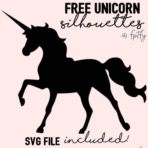 Free unicorn silhouettes: Today I am giving away  free unicorn silhouettes files! They could be used for all sorts of digital and physical projects like: invitations, shirts, mugs, totes, banners, party decor, wall art and so on! To download just scroll below.. but first.. I wanted to share these gorgeous  peaches and cream Design Set...Read More » Unicorn Silhouette, Unicorn Images, Silhouette Cameo 4, Unicorn Svg, Unicorn Face, Unicorn Theme, Cameo Projects, Button Art, Unicorn Birthday Parties