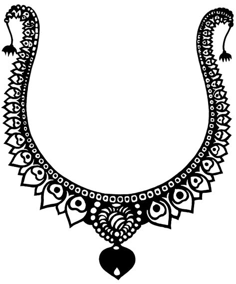 Jewelry Clipart, Necklace Reference, Black And White Clipart, White Jewellery, Necklace Drawing, Jewelry Template, Black And White Necklaces, Gift Card Template, Templates Free Design