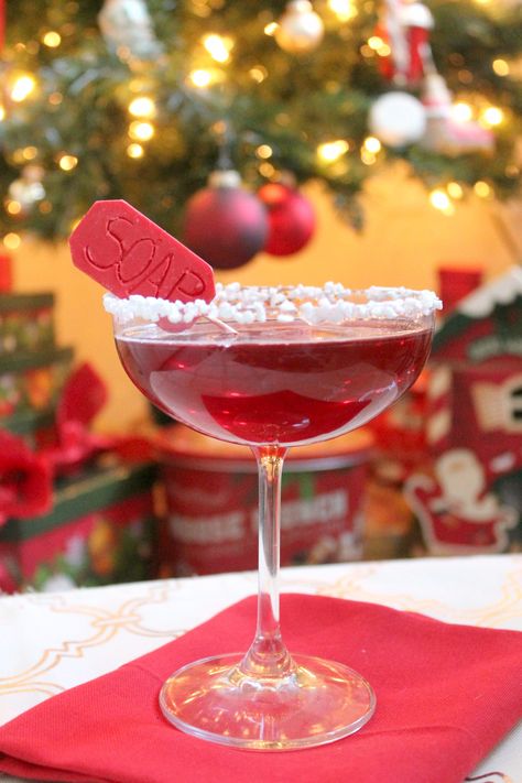 "Oh Fudge!" Inspired by the Christmas favorite, A Christmas Story, The Lifebuoy Cocktail is anything but a punishment for your taste buds! Flavors of muddled raspberries and vanilla bean simple syrup make this bourbon cocktail a great holiday beverage. No profanity required! Vanilla Bean Simple Syrup, Christmas Story Party Ideas, Amazing Drinks, Candy Wafers, Peppermint Fudge, Chicory Recipe, Hey Bartender, Bourbon Cocktail, Sweet Vermouth