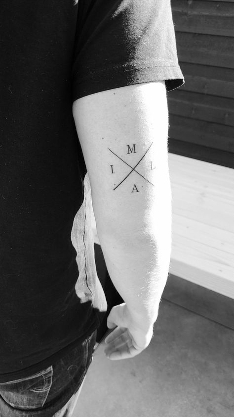 X Cross letter tattoo Cross Initial Tattoo, Family Letter Tattoo, Cross With Letters Tattoo, Men’s Name Tattoos, Family Related Tattoos For Men, Mens Name Tattoos, Mila Tattoo Name, Initials Tattoo Men, Initial Tattoo Men