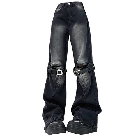 Black Knee Buckle Jeans Step out in style with our Black Knee Buckle Jeans! These jeans feature stylish buckle details on the knees, adding a unique touch to any outfit. Made with high-quality black denim, these jeans are not only fashionable but also durable. Perfect for any occasion, these jeans are a must-have for your wardrobe. Size:S: Waist: 63cm/ 24.8 in, Hips: 102cm/?40.2 in, Length: 98cm/?38.6 inM: Waist: 67cm/ 26.4 in, Hips: 106cm/ 41.7 in, Length: 100cm/?39.4 inL: Waist: 71cm/ 28.0 in, Hips: 110cm/?43.3 in, Length: 102cm/ 40.2 inXL: Waist: 75cm/ 29.5?in, Hips: 114cm/ 44.9 in,?Length: 104cm/?40.9 in Material:?Washed Denim