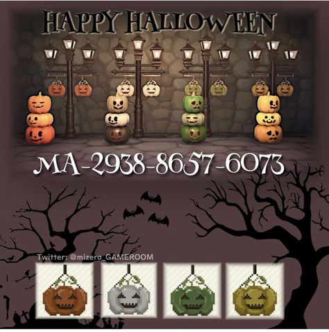 Acnh Garage Door Design, Custom Designs Acnh, Acnh Halloween Code, Halloween Acnh, Acnh Autumn, Spooky Island, Acnh Halloween, Acnh Custom Designs, Acnh Path