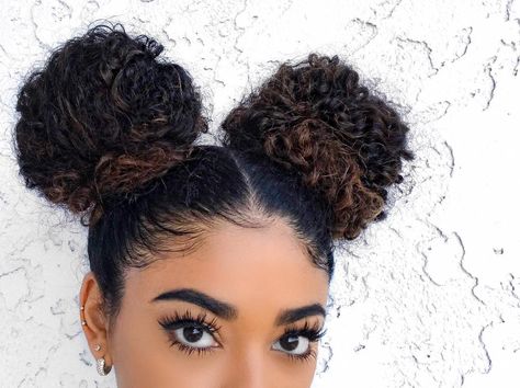 LIKE WHAT YOU SEE FOLLOW FOR MORE! Pinterest @ Mya Martinez/ Myam311 Two Buns Hairstyle, Boots Makeup, Hairstyle Youtube, Space Buns, Hair Buns, Black Lipstick, Penteado Cabelo Curto, Lipstick Makeup, Curly Girl