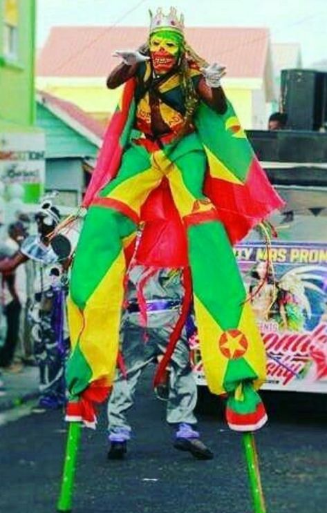 Grenada Carnival, Carnival Outfit Carribean, Grenada Caribbean, Grenada Flag, Caribbean Vibes, Folk Culture, 2024 Travel, Flag Designs, Caribbean Carnival