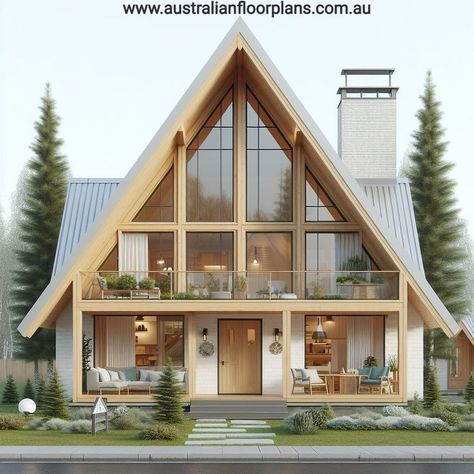 Nordic House Plans, Nordic House Design, Nordic Houses, Swiss House, House Structure Design, Cabin Style Homes, Mountain Home Exterior, Nordic Style Home, Triangle House