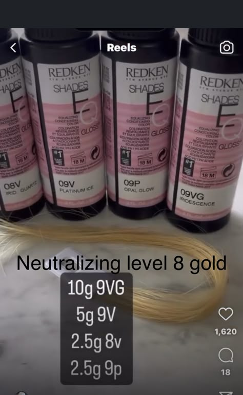 Redken Shades Eq Golden Blonde Formula, Goldwell Colorance Toner Formulas, Level 8 Shades Eq Formula, Honey Blonde Toner Formula Redken, Redken Neutral Blonde Formula, Goldwell Blonde Formula, Redken Toner, Blonde Formulas, Shades Formulas