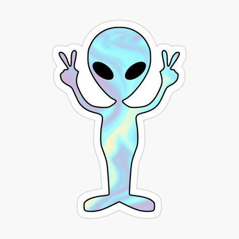 Alien Peace Sign Tattoo, Alien Peace Sign, Peace Sign Tattoo, Peace Sign Tattoos, Peace Fingers, Sign Tattoo, Cute Laptop Stickers, Sign Sticker, Alien Abduction