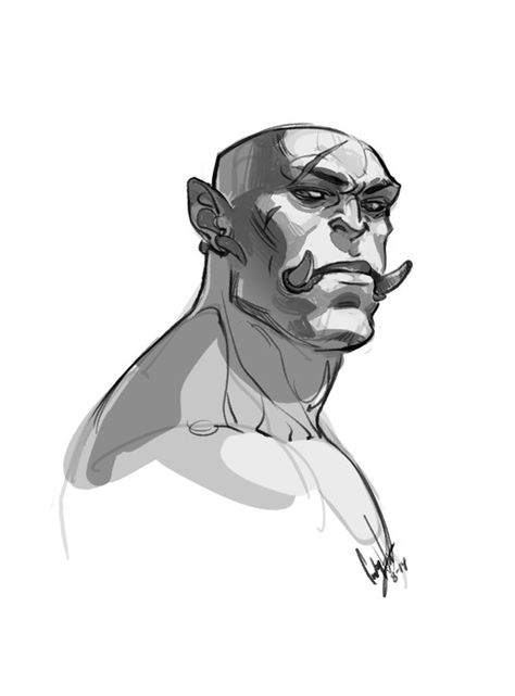 Orc Drawing, Orc Design, Half Orc, Superhero Costumes, Fantasy Races, D&d Dungeons And Dragons, Inspirational Artwork, Game Inspiration, Character Design Male