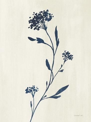 size: 12x9in Art Print: Simple Nature IV Indigo Cream by Danhui Nai : Blue Rose Tattoos, Cream Art, Botanical Tattoo, Stylist Tattoos, Real Tattoo, Black Ink Tattoos, Dope Tattoos, Marker Art, Rose Tattoos