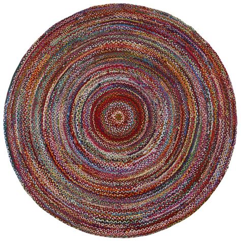 Brilliant Ribbon Hand-Loomed Area Rug 8' x 8' Dining Stools, Cotton Crafts, Round Area Rugs, Play Room, Round Rug, Music Studio, Rag Rug, Jodhpur, Carpet Runner