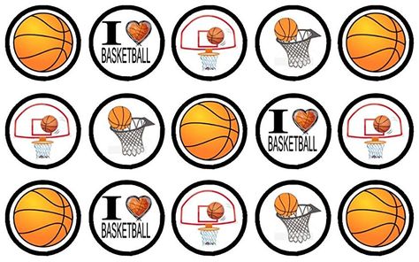 https://www.amazon.co.uk/Basketball-THICKNESS-SWEETENED-Cupcake-Toppers-x/dp/B018RJFR6C Basketball Cupcake Toppers Printable, Basketball Cake Topper Free Printable, Basketball Cupcake Topper, Cake Basketball, Sports Cupcake Toppers, Basketball Cupcakes, Basketball Banners, Basketball Theme Birthday, Sport Cupcakes