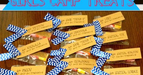 We usually send treats up with the Bishopric to Girls Camp on their Bishopric Night. The Bishopric also bring their own treats (usually ... Camp Treats, Lds Yw, Girls Camp, Bring Up, First Night, For Girls, Camping