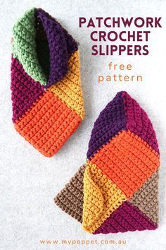 Diy Crochet Slippers, Crochet Slippers Free, Easy Crochet Slippers, Colourful Crochet, Slippers Free Pattern, Crochet Socks Pattern, Slipper Pattern, Crochet Slippers Free Pattern, Crochet Pattern Instructions