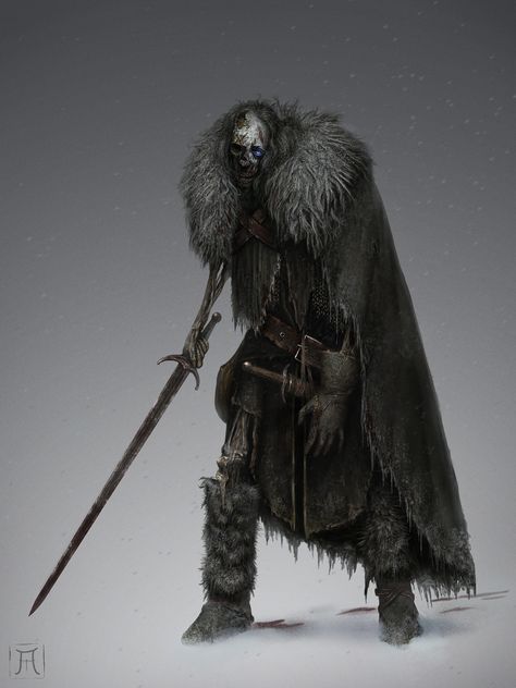 ArtStation - Wight, Igor Krstic Undead Warrior, 그림 낙서, Long Night, 다크 판타지, Monster Concept Art, Dnd Art, Dungeons And Dragons Homebrew, Fantasy Monster, Fantasy Armor