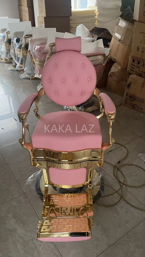 WhatsApp: +86 18102707149 Email: sales@kakalaz.com Vintage Barber, Simple Man, Salon Equipment, Barber Chair, Brown Vintage, The Pink, So Cute, Pink