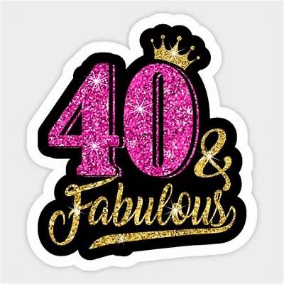 40th Birthday Images, 40th Birthday Party Themes, Forty And Fabulous, Birthday Msgs, 40th Birthday For Women, 40th Cake, 40 & Fabulous, Birthday Cake Topper Printable, Birthday Cakes For Men