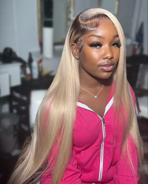 Blonde Hair With Brown Roots, Blonde Hair With Roots, Classy Hairstyles, Hair Braider, Black Ponytail Hairstyles, Hair Streaks, Birthday Hair, Girls Hairstyles Braids, Dope Hairstyles