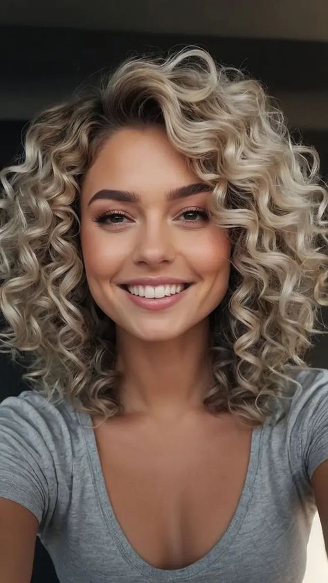 38 Stunning Curly Hairstyles for 2024 You’ll Love Spiral Perm Before And After, Different Perm Curls, Big Curl Perm, Shoulder Length Curls, Spiral Perm, Black Curls, Curly Pixie Cuts, Curly Updo, Big Curls