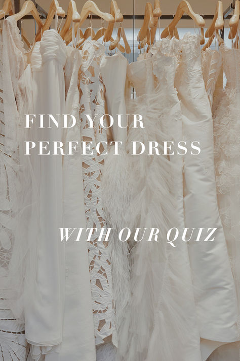 Wedding dresses with 'find your perfect dress with our quiz" Wedding Dresses For Pregnant Brides, Wedding Dresses For Petite Women, Types Of Wedding Dresses, Wedding Dress Styles Chart, Wedding Dress Quiz, Dresses By Style, Dress Quiz, Gown Simple, Wedding Collage