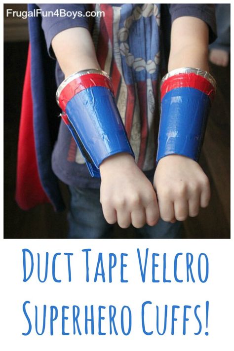 Super Hero Cuffs, Superhero Crafts For Kids, Superhero Cuffs, Super Hero Activities, Spirit Day Ideas, Hero Crafts, School Spirit Days, Superhero Crafts, Duct Tape Crafts