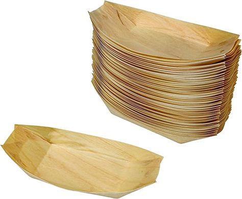 Snowkingdom 100 Pack 5" Disposable Wood Boat Plates Dishes Better Than Bamboo 100% Compostable And Biodegradable Eco Friendly Party Plates Bamboo Boat, Eco Friendly Party, Breaker Rock Beach, Sushi Boat, Materials And Structures, Palm Leaf Plates, Wood Plates, Rock Beach, Bamboo Plates