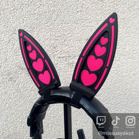 Heart Headphones, Bunny Ears, Bunny Headphones, Bunny Ears Headphones, Bunny Ear Headphones, Gamer Headphones, Cat Ear Headphones Pink, Headset Attachment, Cat Ear Headset