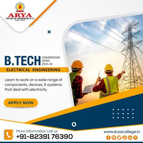 #ElectricalEngineering has a wide career opportunity in sectors like Electronics, Power corporations, Aviation Technology, Communication Technology, Radio Engineers, Electromagnet Engineers, Aviation Power Supply, etc. If that excites you then Admissions are Open for B. Tech Electrical Engineering The world is changing, and engineers are the ones behind so much of this development. Be an #Engineer changing the world! #Admissions #AdmissionsOpen #ApplyNow #Engineering #Btech Engineering Poster, Acting Scripts, Hiring Poster, College Poster, Admissions Poster, Aviation Technology, Engineering College, Communication Technology, Engineering Jobs