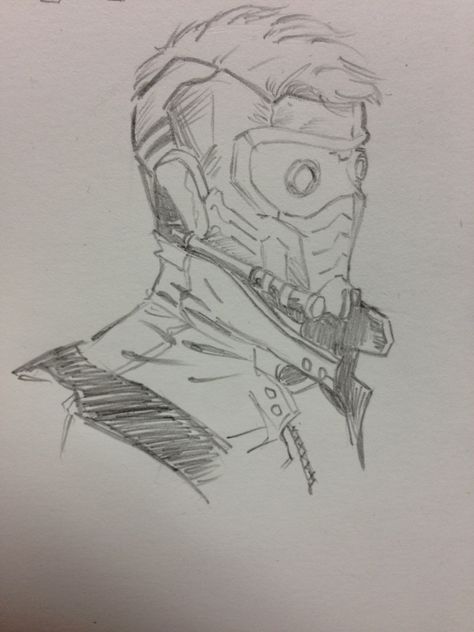 A comic art rendition of Star-Lord from Guardians of the Galaxy by Dryden. Gardians Of The Galaxy Drawings, Star Lord Drawing, Guardians Of The Galaxy Sketch, Guardians Of The Galaxy Drawing, Star Lord Comic, Guardians Of The Galaxy Art, Galaxy Drawings, Marvel Pictures, Painting Drawing Ideas