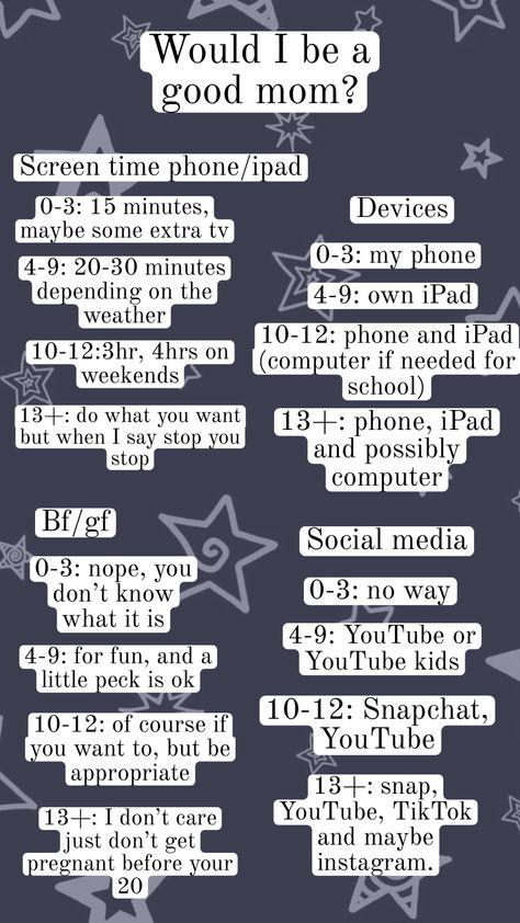 would i be a good mom? #rules #momrules #mom #sigma Be A Good Mom, Good Mom, Phone 4, Do What You Want, Youtube Kids, Screen Time, Best Mom, Snapchat, Social Media