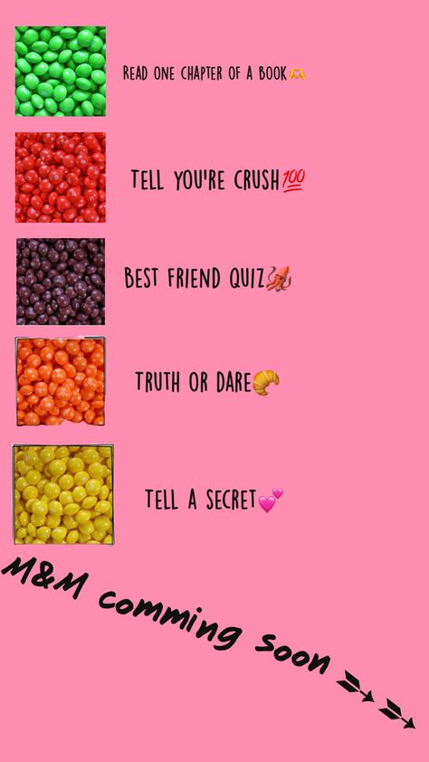 M&m Challenge, M&m Games, Skittles Challenge, Skittles Game, Best Friend Quiz, Friend Quiz, M&m Game, Sleepover Things, Fun Sleepover Ideas