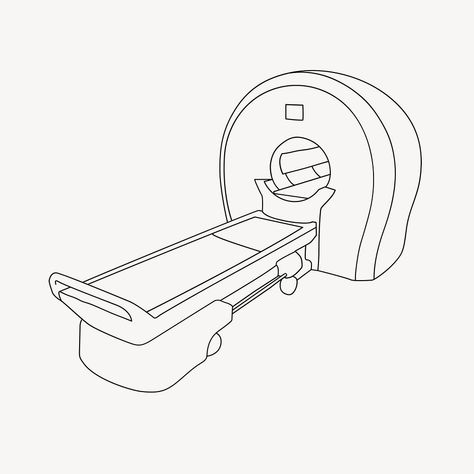 Mri Machine, Xray Technician, Mri Scan, Line Art Illustration, Download Free Images, X Ray, Free Image, Art Illustration, Design Resources