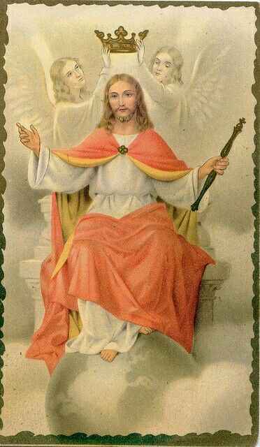 Vintage Holy Cards, Catholic Pictures, Cristo Rey, Religious Pictures, Jesus And Mary Pictures, Christ The King, Jesus Christ Images, Religious Images, King Jesus