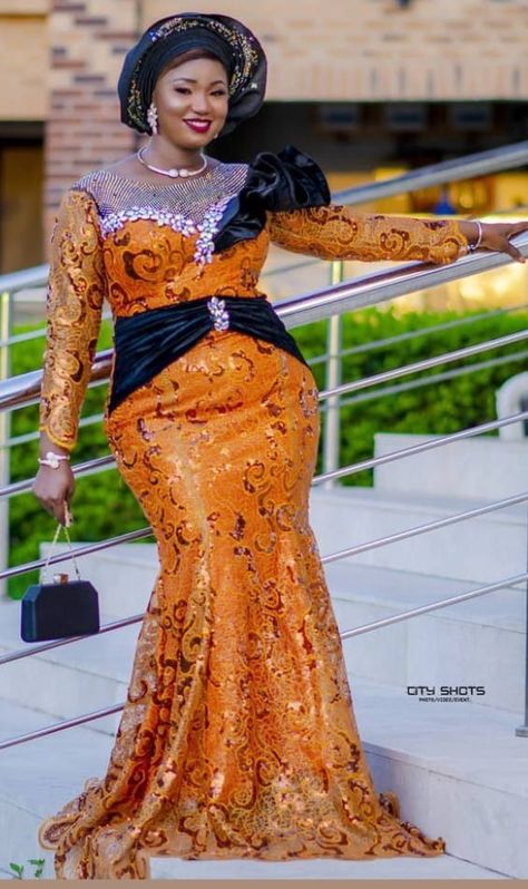 30+ Gorgeous and Fabulous Styles for Church and Other Occasions. - Stylish Naija Latest Lace Styles For Wedding, Latest Lace Styles, Lace Styles For Wedding, Nigerian Lace Dress, Stylish Naija, Nigerian Lace Styles Dress, Nigerian Lace Styles, African Lace Styles, Long African Dresses