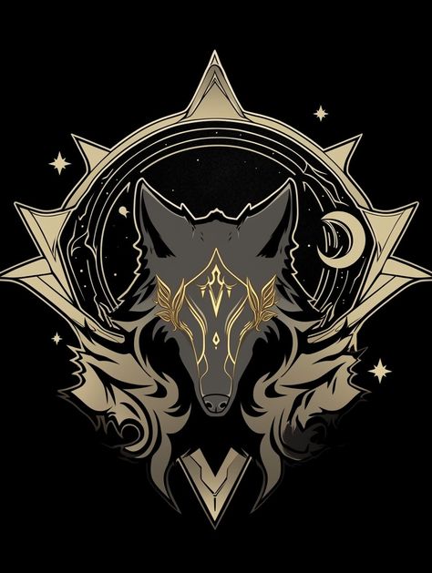 Fantasy Symbols, Emblem Logo Design, Wolf Symbol, Wolf Emblem, Rabe Tattoo, Fantasy Logo, Castlevania Wallpaper, Pola Tato, Cool Symbols