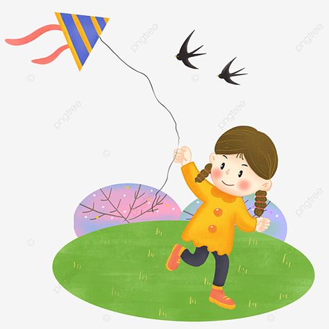 Kite Clipart, Flying A Kite, Spring Png, Fly A Kite, Spring Clipart, Spring Background, Spring Girl, Spring Tree, Kite Flying