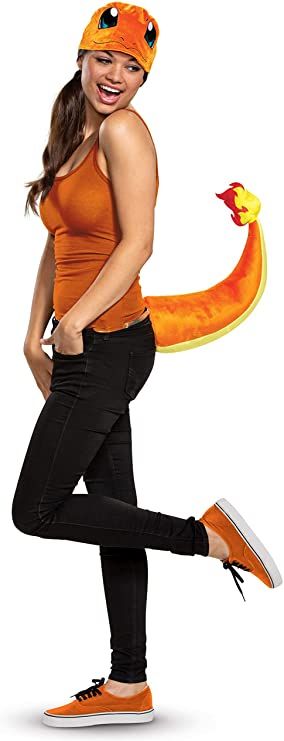 Charmander Costume, Skullcap Hat, Easy Pokemon, Mega Charizard, Powerful Pokemon, Pokemon Costumes, Pokemon Charmander, Pokemon Accessories, Human Dna